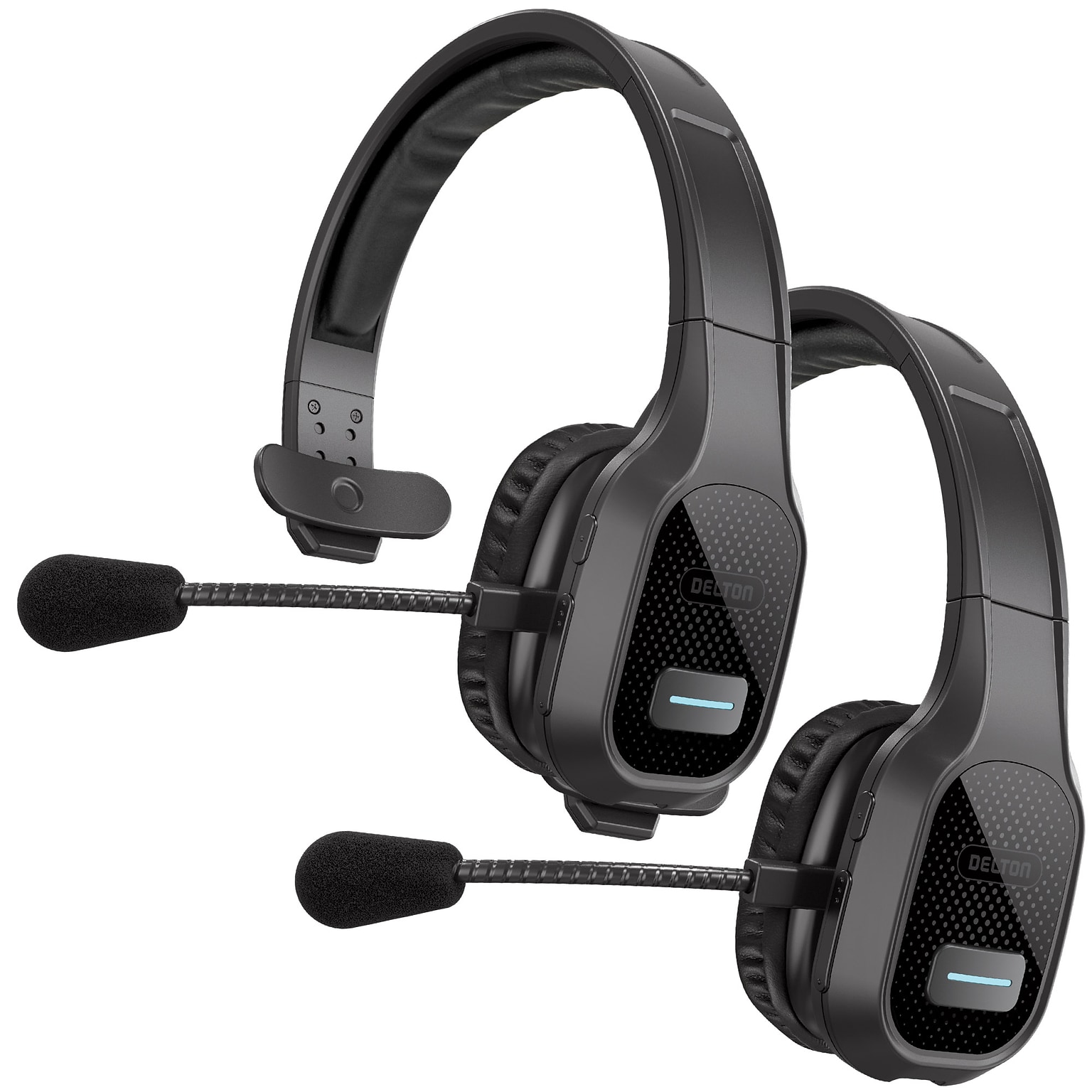 Delton 20X Professional Noise Canceling Bluetooth Mono Phone & Computer Headset, Black, 2/Pack (DBTHEAD20XX2)