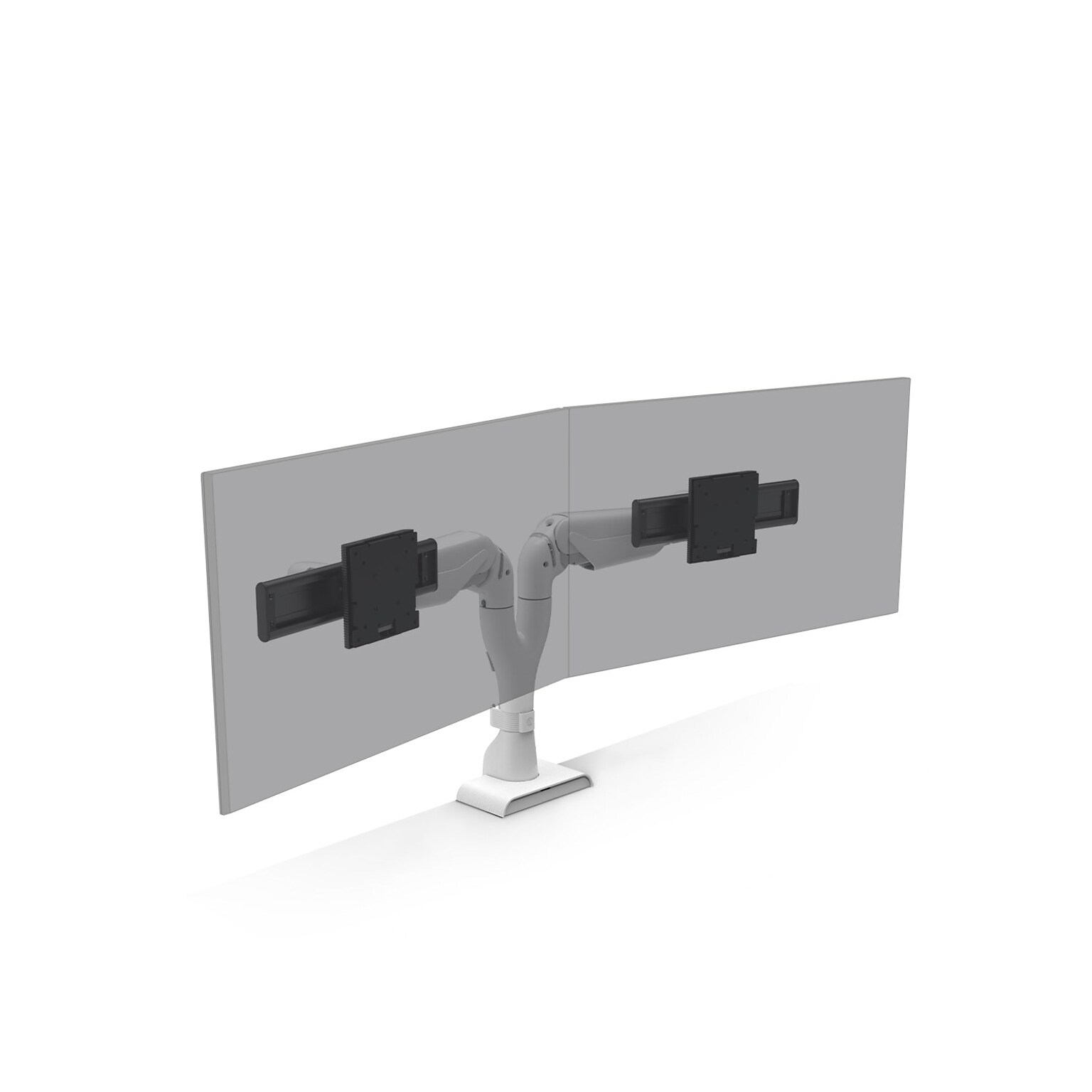 HAT Design Works E5 Adjustable Dual Dynamic Arms, Up to 32, White (E5-D2-WHT)