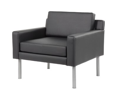 Boss Vinyl Lounge Chair, Black (BR8001AM-BK)