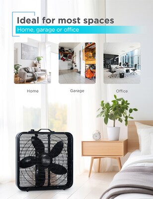 Black & Decker 20" Box Fan, 3-Speed, Black (BFB20SB)