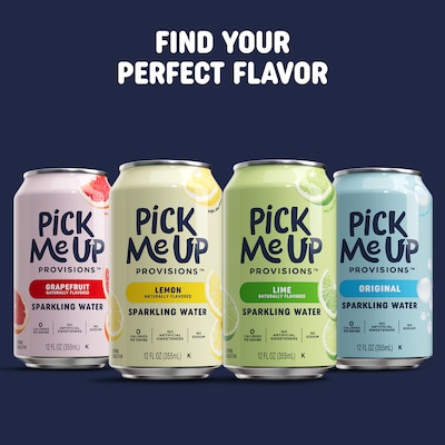Pick Me Up Provisions™ Lime Sparkling Water, 12 oz., 24 Cans/Carton (PM63524)