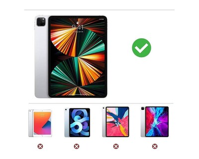 SaharaCase Multi-Angle Folio Case for Apple iPad Pro 12.9" (4th, 5th, and 6th Gen 2020-2022), Dark Blue (TB00027)