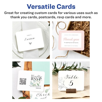 Avery Integrated Cards, 4.25 x 5.5, Matte White, 100/Box (95276)