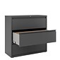 Quill Brand® 3-Drawer Lateral File Cabinet, Locking, Letter/Legal, Charcoal, 42"W (26824D)