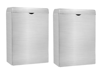 Alpine Industries Sanitary Receptacle, Stainless Steel, 2/Pack (451-SSB-2PK)