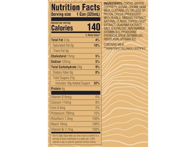 Stok Energy Mocha Cream Cold Brew Coffee, 11 oz., 12 Cans/Carton (196066)