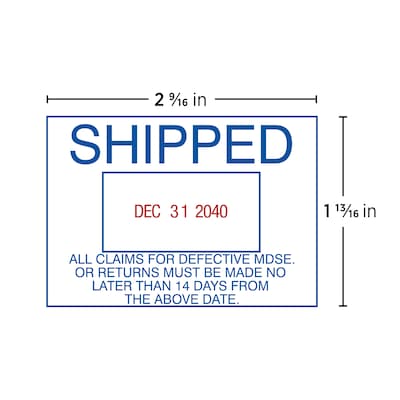 Custom Xstamper® N80 Pre-inked VersaDater, 1.19 x 2.56