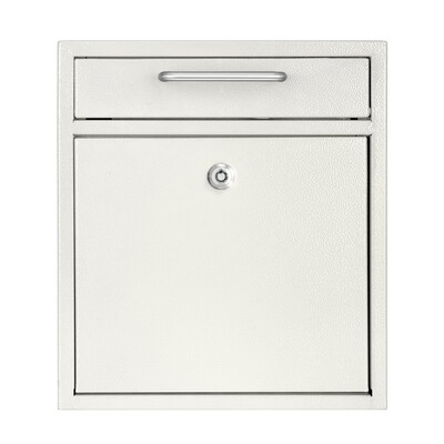 AdirOffice Wall-Mounted Steel Key Lock Drop Box Interoffice Mailbox, White (631-05-WHI)