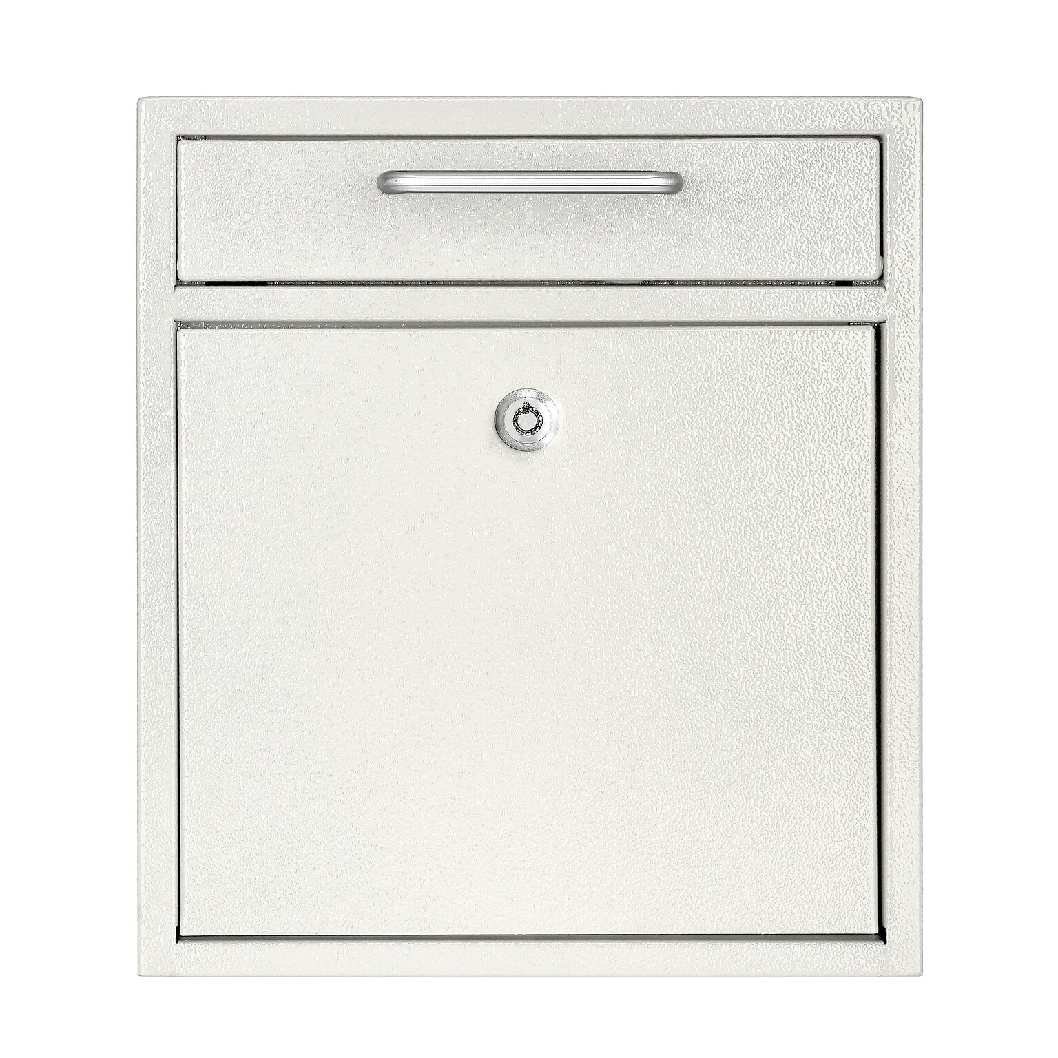 AdirOffice Wall-Mounted Steel Key Lock Drop Box Interoffice Mailbox, White (631-05-WHI)