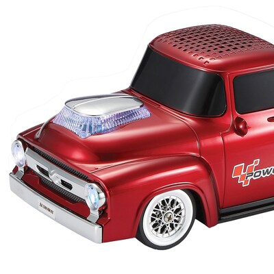 Audiobox SoundRides Retro Ride Wireless Bluetooth Low-Rider Truck Speaker with WaveSync & Lights, Red (TRK-5600BTRED)