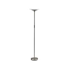 Adesso Solar 70.5 Brushed Steel Floor Lamp with Cone Shade (5121-22)