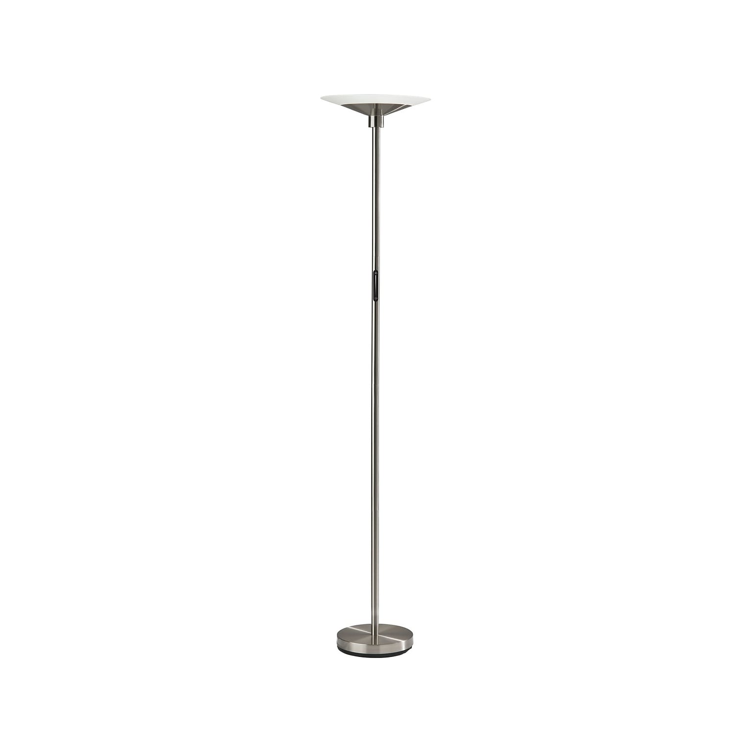 Adesso Solar 70.5 Brushed Steel Floor Lamp with Cone Shade (5121-22)