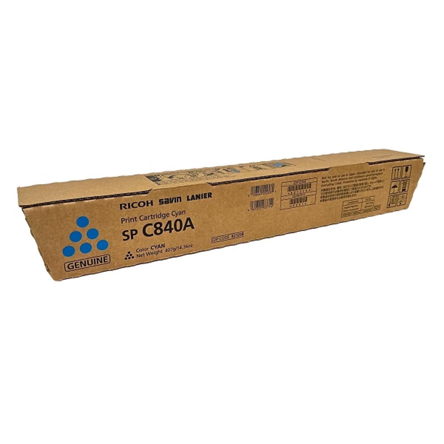 Ricoh 821258 Cyan High Yield Toner Cartridge, Prints Up to 34,000 Pages