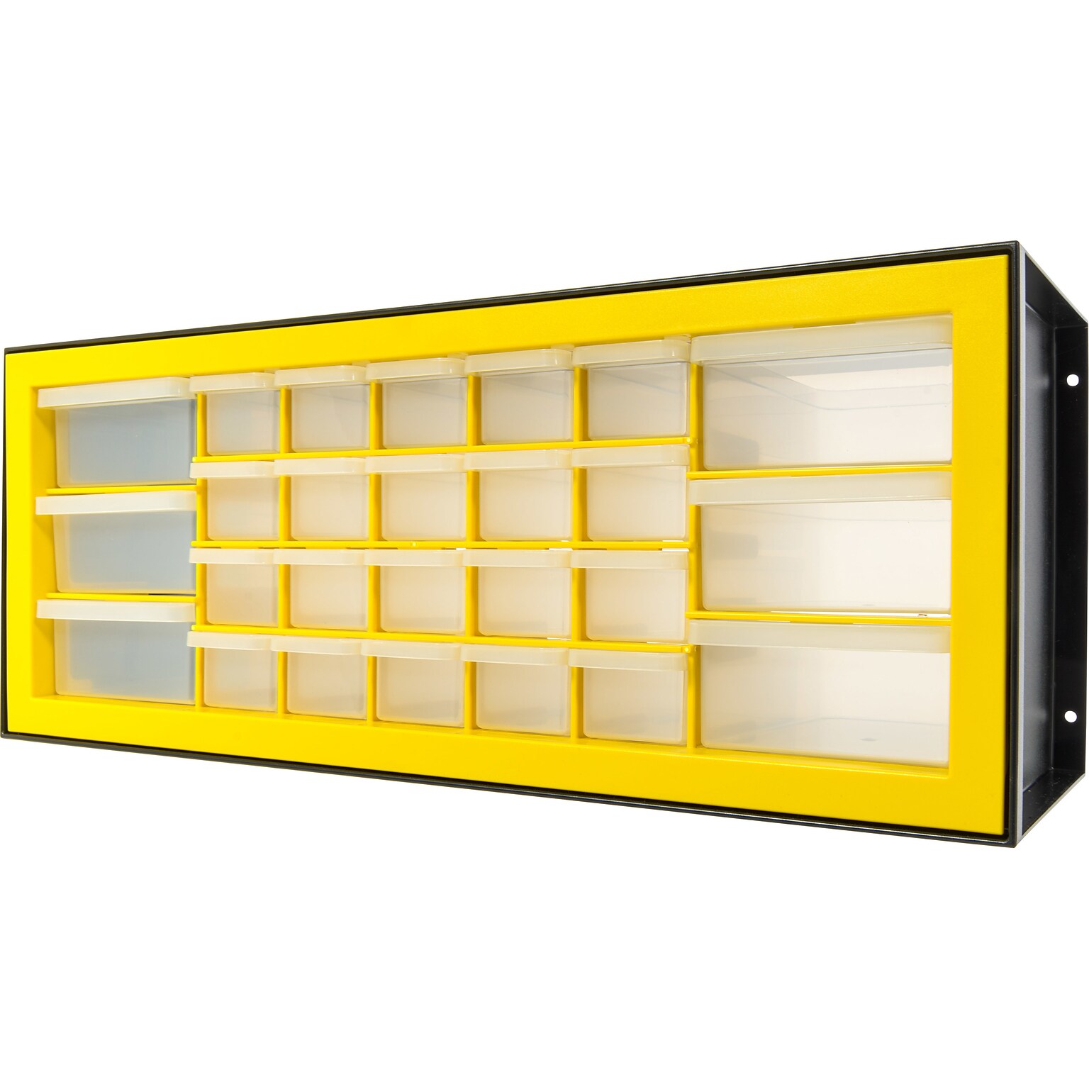 Iris 26-Drawer Desktop Storage Cabinet, Black/Yellow (500175)