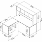 Bush Business Furniture Studio C 72"W L Shaped Desk with Hutch, Mobile File Cabinet and Return, Platinum Gray (STC006PGSU)