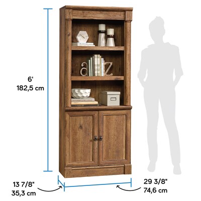 Sauder Palladia 72"H 5-Shelf Bookcase, Vintage Oak (420609)