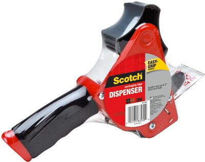 Scotch 2" Handheld Packing Tape Dispenser, Red (MMMST181)