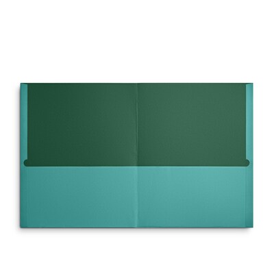 Quill Brand® 2-Pocket Folders, Teal, 25/Box (712561)