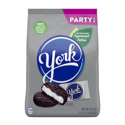 York Miniatures Dark Chocolate Peppermint Patties, 29.2 oz. (HEC05811)