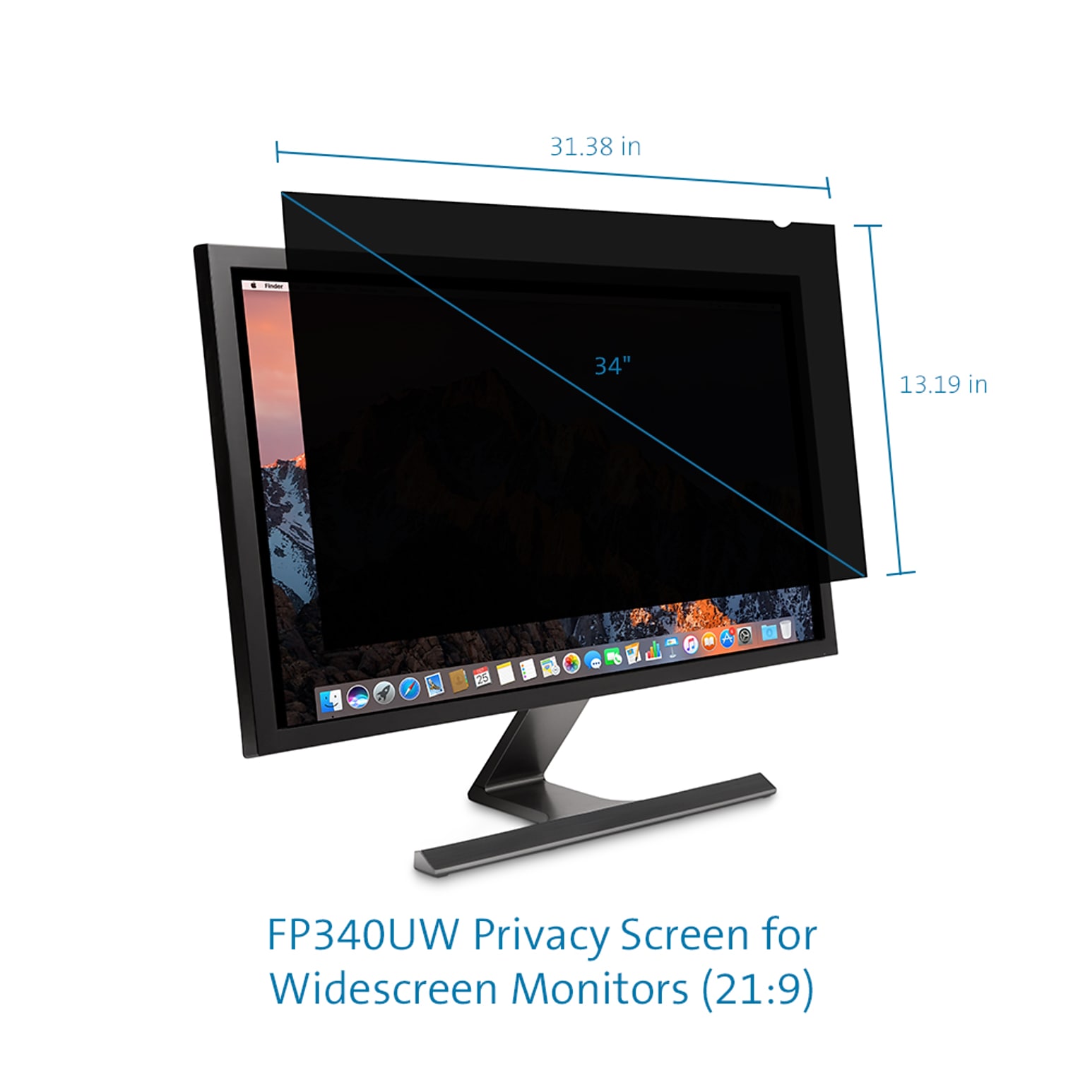 Kensington Anti-Glare Reversible Privacy Screen for 34 Widescreen Monitor, 21:9 (K52130WW)