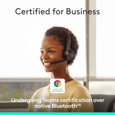 Logitech Zone 305 Wireless Noise Canceling Bluetooth Headset, for Microsoft Teams, Black (981-001457)