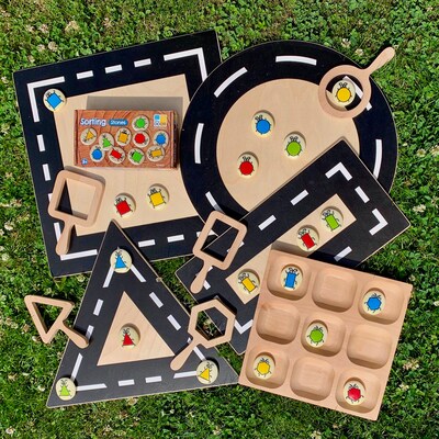 Learn Well Shape Drive Arounds, Assorted Colors, 4/Set (YUSE0266)