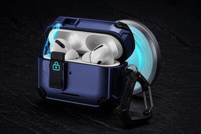 SaharaCase Raider Series Heavy Duty Case Compatible with Magsafe for Airpods Pro 3, Secure Lock, Night Sky Blue (HP00216)