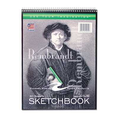 Roaring Spring Paper Products 9 x 12 Spiral Bound Sketch Book, 30 Sheets/Book, 12/Pack (52112CS)