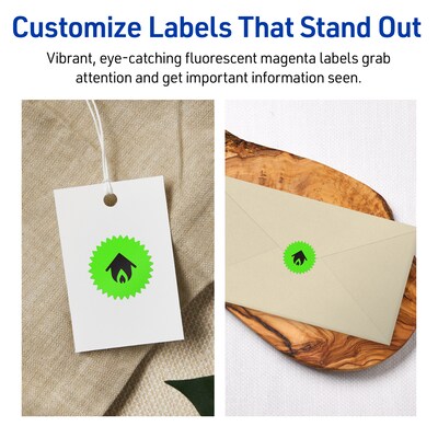 Avery Burst Multipurpose Labels, 1", Neon Green, 960/Pack (94606)