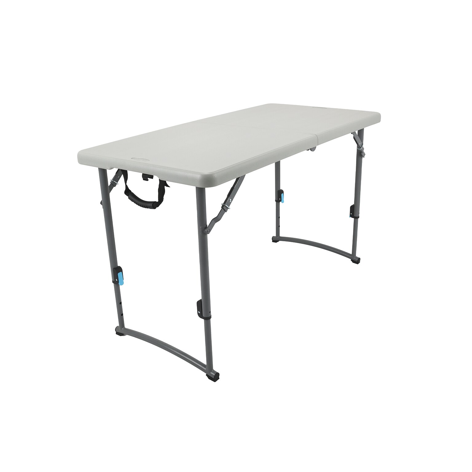 National Public Seating BFHT Series 24 x 48 Fold-In-Half Folding Table, Grey (BFHT-2448A)