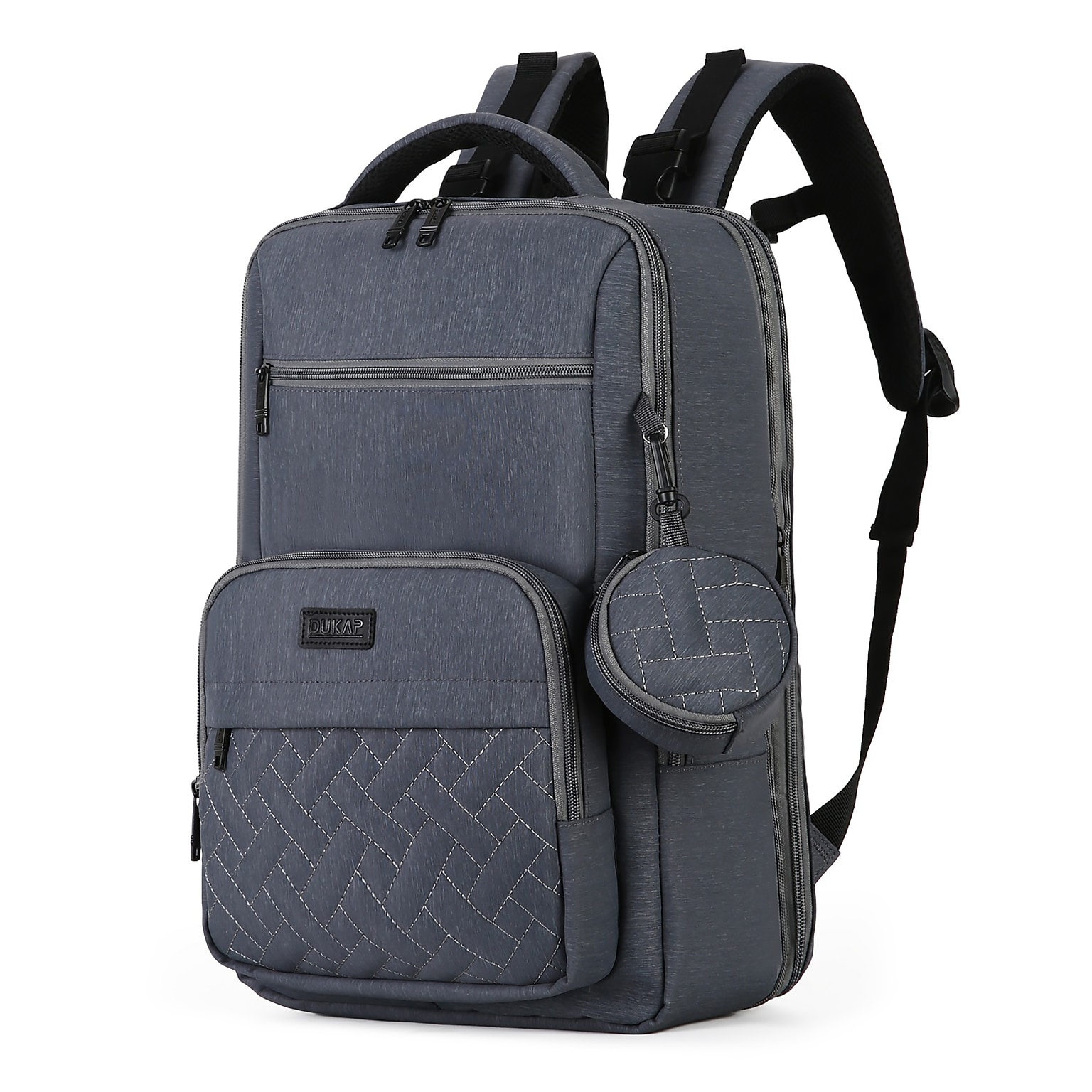 DUKAP Mom Pro Expandable Diaper Backpack, Large, Grey (BDKMOM17GRE)