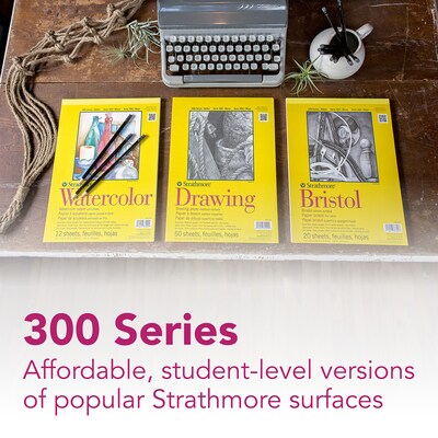 Strathmore 300 Series 11" x 17" Tape Bound Vellum Sketch Pad, 24 Sheets/Pad (STTP3421171)