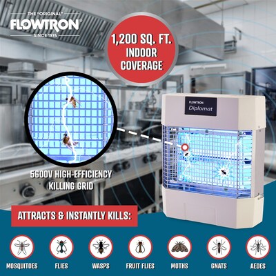 Flowtron Electric Diplomat Indoor Bug Zapper, 1200 sq. ft. Coverage, 80W UV Light (FLWFC7600)