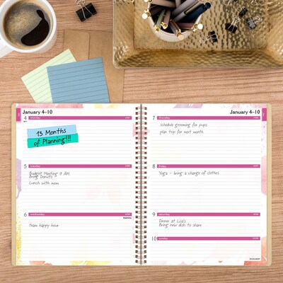 2027 AT-A-GLANCE Watercolors 8.5" x 11" Weekly & Monthly Planner, Paper Cover, Multicolor (791-905G-27)