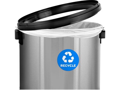 Alpine Industries Commercial Indoor Single-Stream Indoor Recycling Station, 17 Gallon, Stainless Steel (ALP470-65L-1-R)