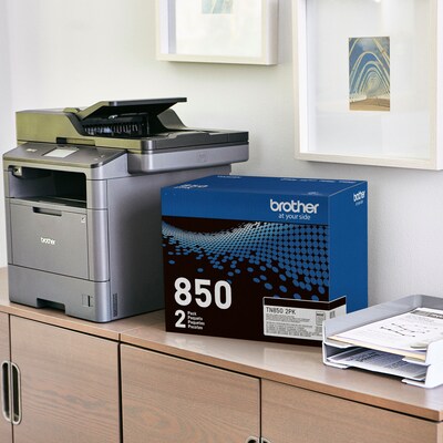 Brother TN-850 Black Toner High Yield Cartridge, 2/Pack (TN8502PK)