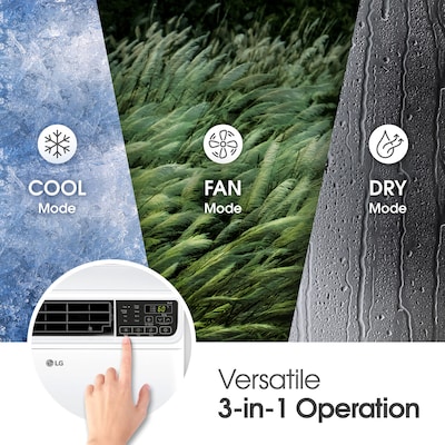 LG 115-Volt 8,500 BTU Window Air Conditioner with Remote, Wi-Fi Enabled, White (LW8024IVSM)