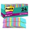 Post-it Super Sticky Notes, 3 x 3, Supernova Neons Collection, 70 Sheets/Pad, 24 Pads/Pack (654-24