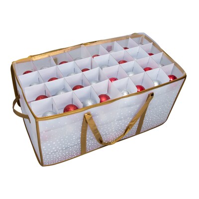 Simplify Ornament Storage Container, Plastic, Gold (9031 GOLD)