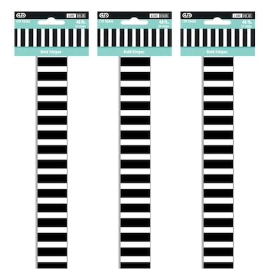 Creative Teaching Press Core Décor Bold Stripes EZ Border, 3 x 35 ft., Bold Stripes, 3 Packs/Bundle (CTP10458-3)