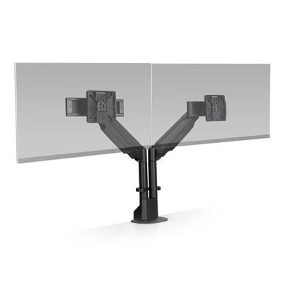 HAT Design Works E2 Adjustable Dual Arms, Up to 27 Monitor, Black (E2-2-104)