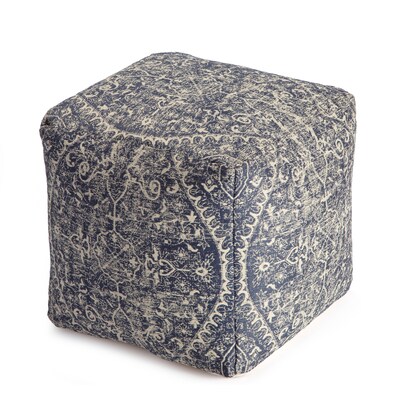 Anji Mountain Hanalei Fabric Square Pouf Ottoman (AMBPF065-1818)
