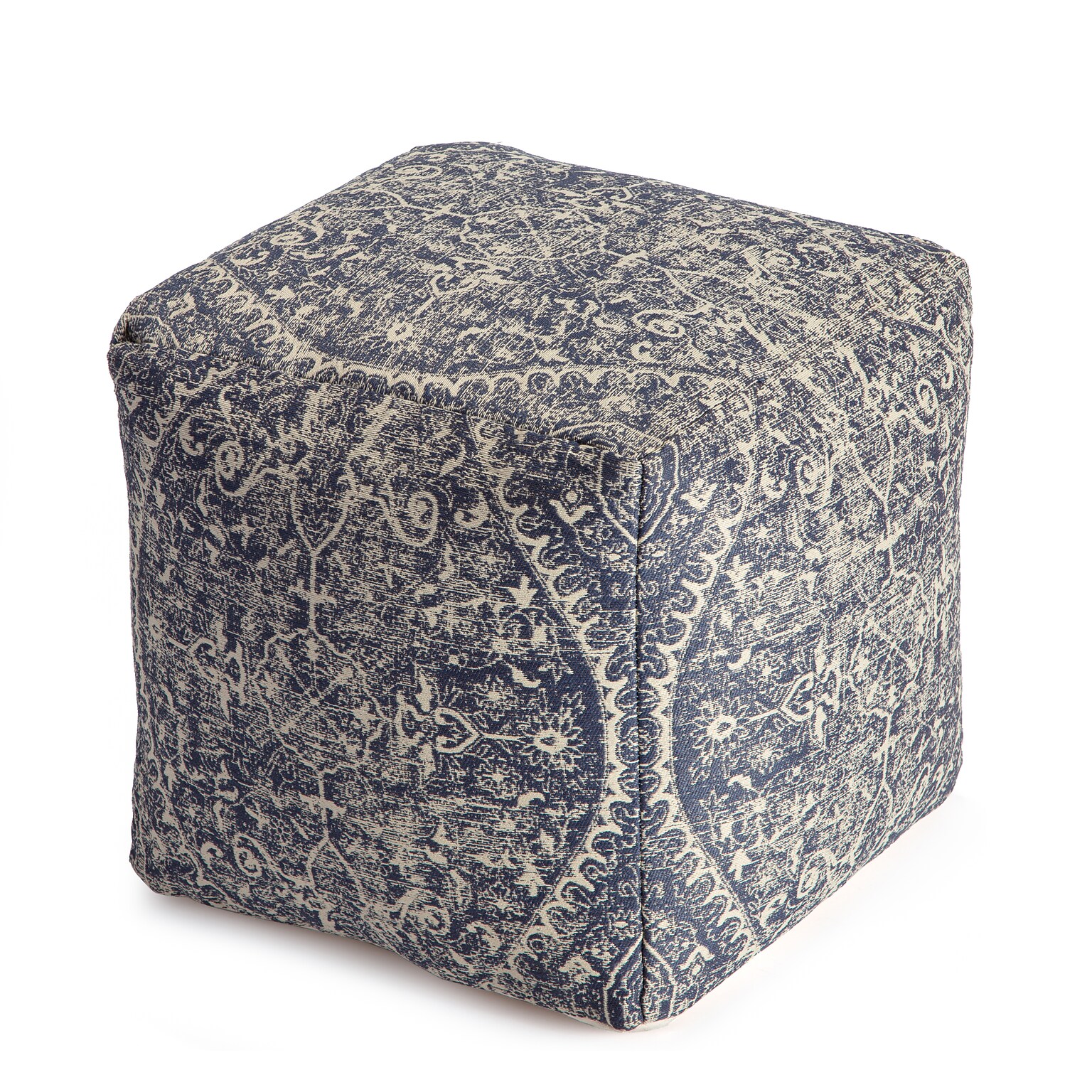 Anji Mountain Hanalei Fabric Square Pouf Ottoman (AMBPF065-1818)