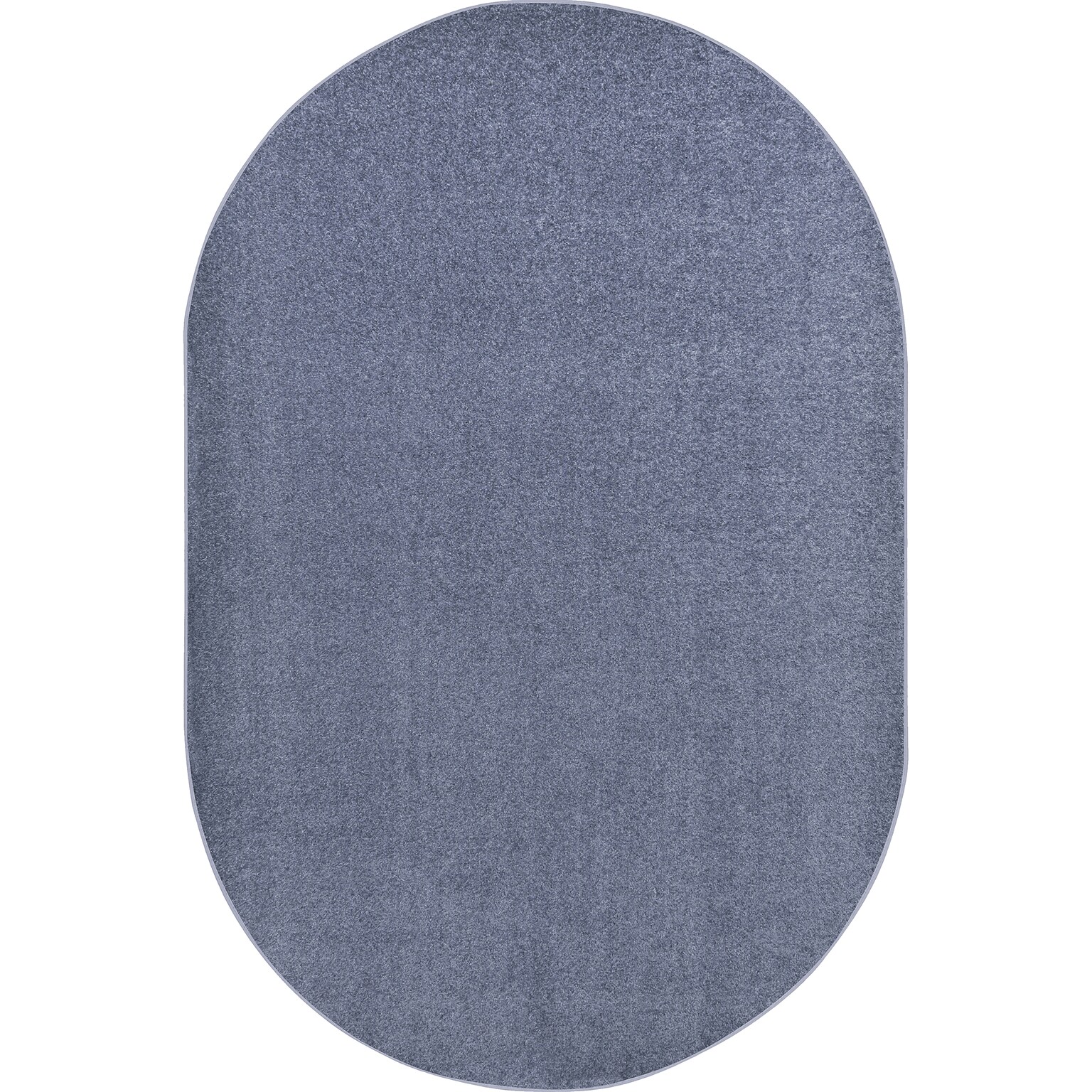 Joy Carpets Endurance Polyester 6 x 9 Oval Machine Tufted Rug, Blue (80QQ-04)