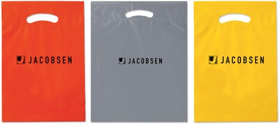 Custom Die Cut Colored Plastic Bag 9 x 13