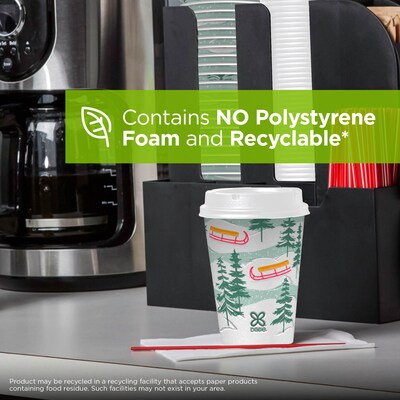 Dixie PerfecTouch Winter Fun Paperboard Hot Cups, 12 oz., 500/Pack (5342DX94)