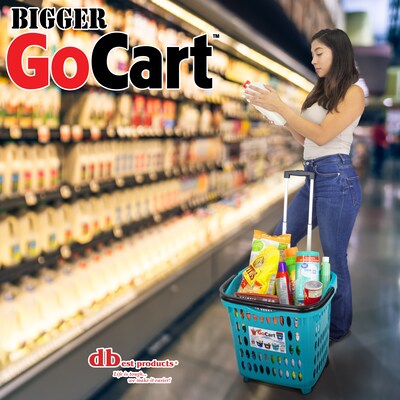 Dbest Bigger GoCart Rolling Basket, Teal (01-682)