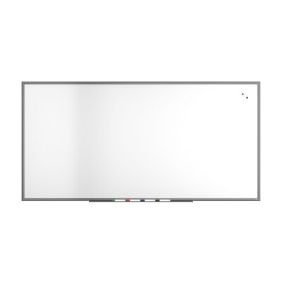 TRU RED™ Magnetic Porcelain Dry Erase Board, Gunmetal Frame, 8 x 4 (TR61188)