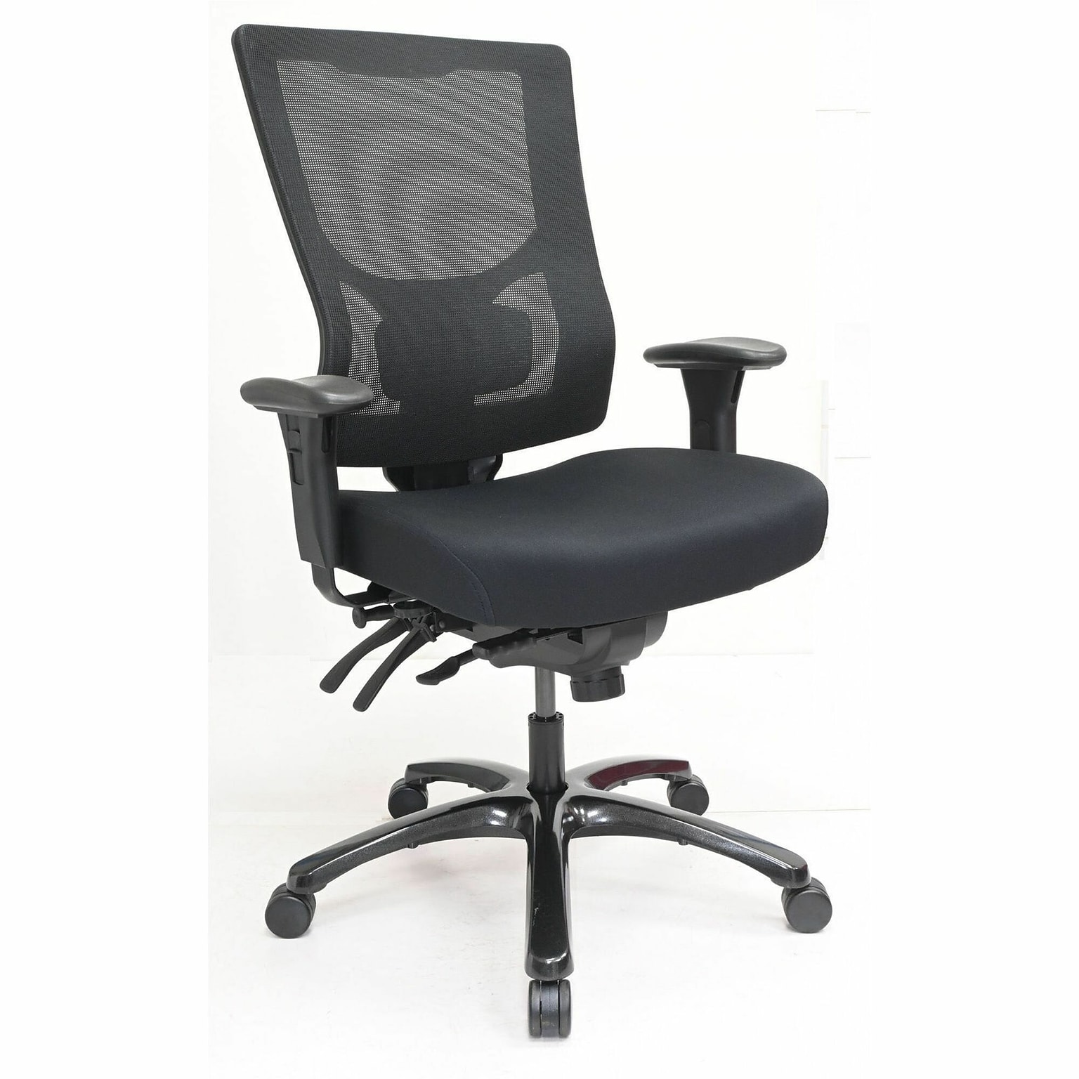 Lorell Big & Tall Mesh High-Back Chair, 400 lb. Capacity, Black (LLR62010)