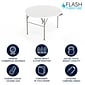 Flash Furniture Freeman Folding Table, 47.75" x 47.75", Granite White (DAD122RZ)